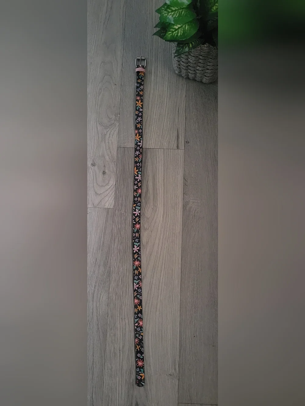 Target Black Multi-colored Floral Belt, 22